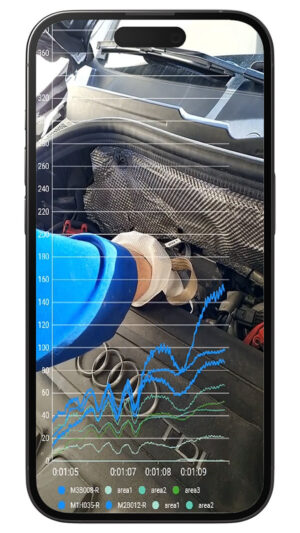 loadglove force curves overlaid on an automotive hand task